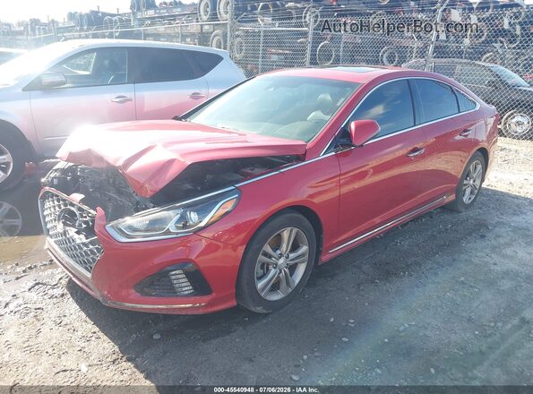 5NPE34AF5KH808227 2019 HYUNDAI SONATA Red Передня ліва чверть