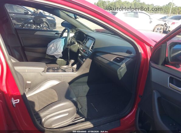 5NPE34AF5KH808227 2019 HYUNDAI SONATA Red Вид салону спереду