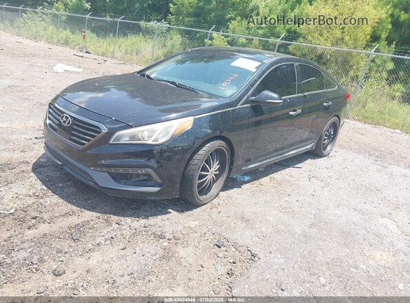 5NPE34AF6GH279037 2016 HYUNDAI SONATA Black Front left