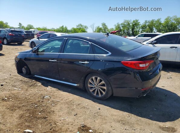 5NPE34AF6GH283072 2016 HYUNDAI SONATA Black Tył lewy