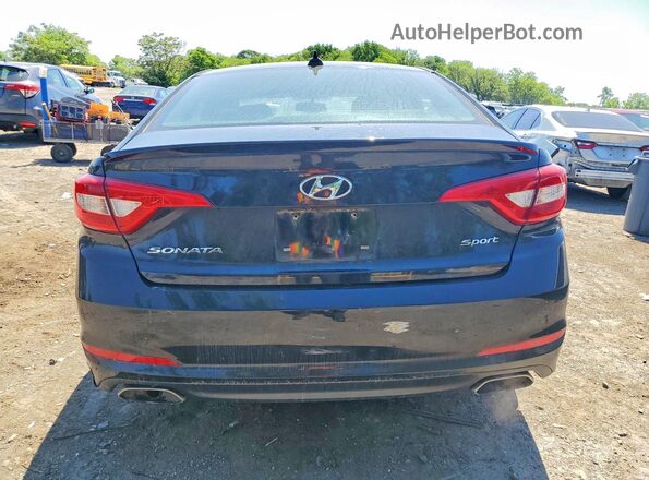 5NPE34AF6GH283072 2016 HYUNDAI SONATA Black Widok z tyłu