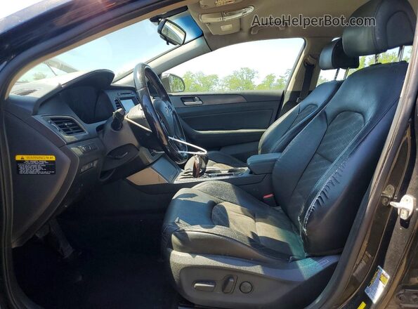 5NPE34AF6GH283072 2016 HYUNDAI SONATA Black Widok wnętrza z przodu