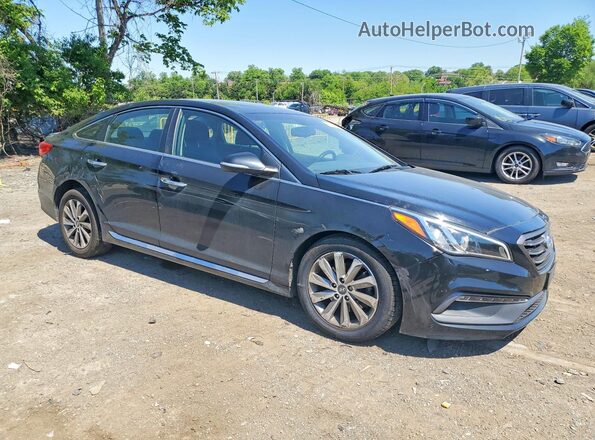 5NPE34AF6GH283072 2016 HYUNDAI SONATA Black Przód prawy