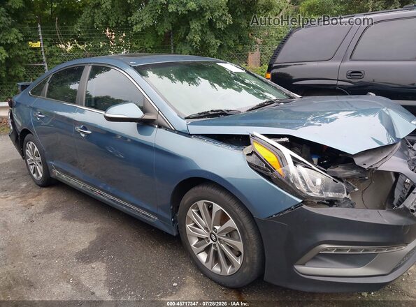5NPE34AF6GH309928 2016 HYUNDAI SONATA Blue Widok wnętrza z tyłu