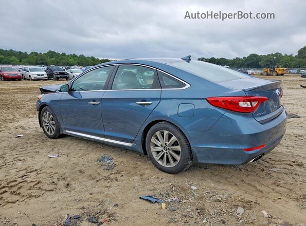 5NPE34AF6GH325398 2016 HYUNDAI SONATA Blue Rear left