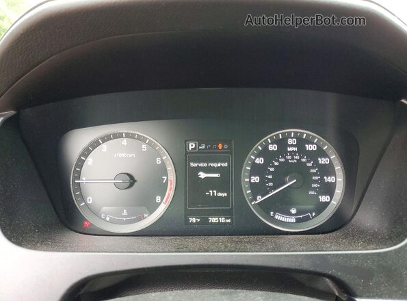 5NPE34AF6GH325398 2016 HYUNDAI SONATA Blue Instrument cluster view