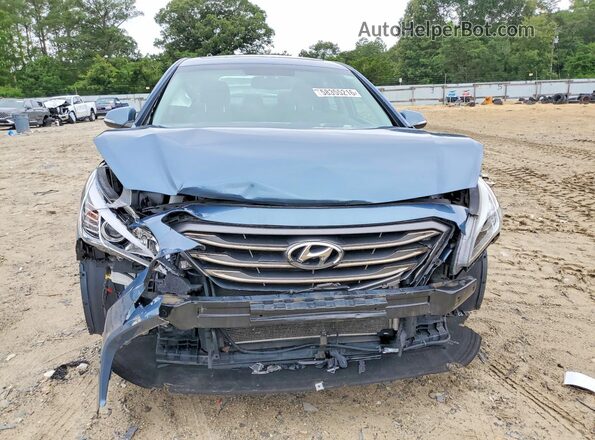 5NPE34AF6GH325398 2016 HYUNDAI SONATA Blue Front view