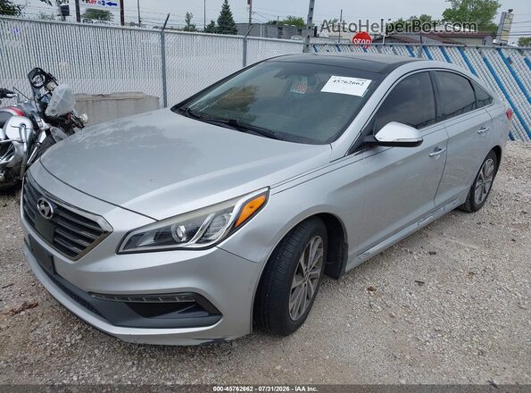 5NPE34AF6GH327684 2016 HYUNDAI SONATA Silver Przód lewy