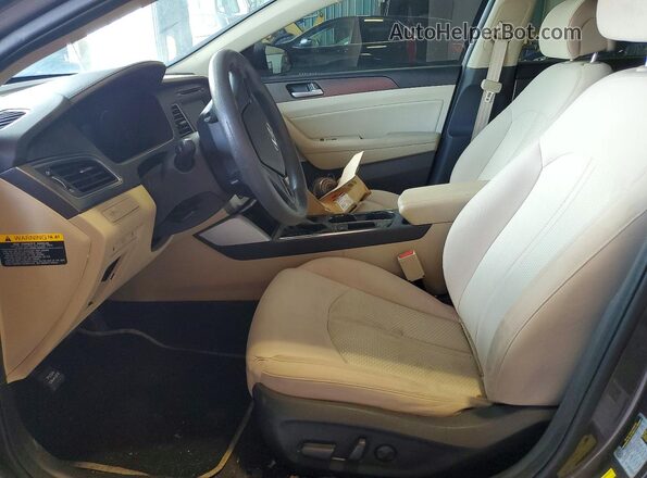 5NPE34AF6GH328866 2016 HYUNDAI SONATA Gray წინა სალონის ხედი