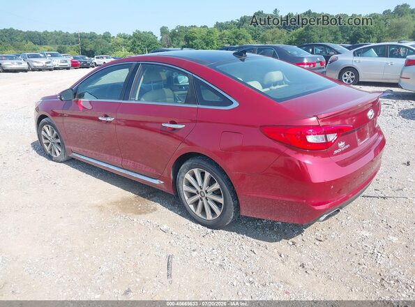5NPE34AF6GH339351 2016 HYUNDAI SONATA Red Rear left