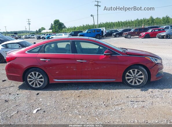 5NPE34AF6GH339351 2016 HYUNDAI SONATA Red Rear interior view