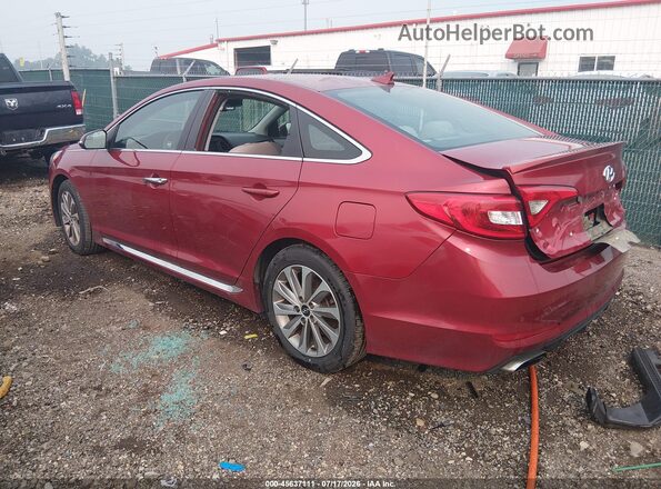 5NPE34AF6GH359115 2016 HYUNDAI SONATA Red Trasero izquierdo