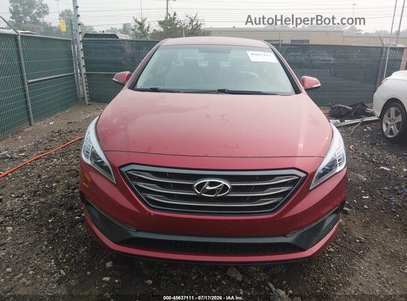 5NPE34AF6GH359115 2016 HYUNDAI SONATA Red Vista interior trasera