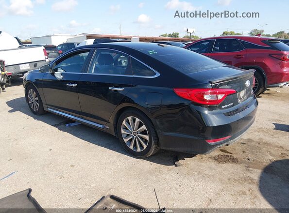 5NPE34AF6GH362208 2016 HYUNDAI SONATA Black Trasero izquierdo