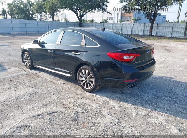 5NPE34AF6GH412721 2016 HYUNDAI SONATA Black Rear left