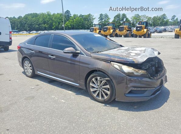 5NPE34AF6GH422696 2016 HYUNDAI SONATA Серый Передняя правая четверть