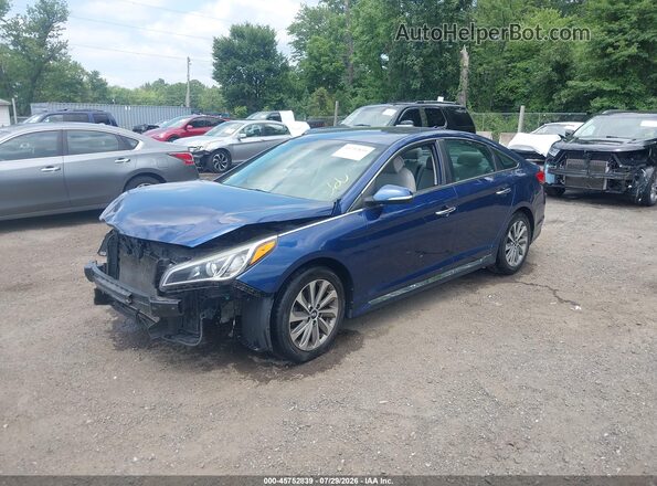 5NPE34AF6HH474668 2017 HYUNDAI SONATA Blue Передня ліва чверть