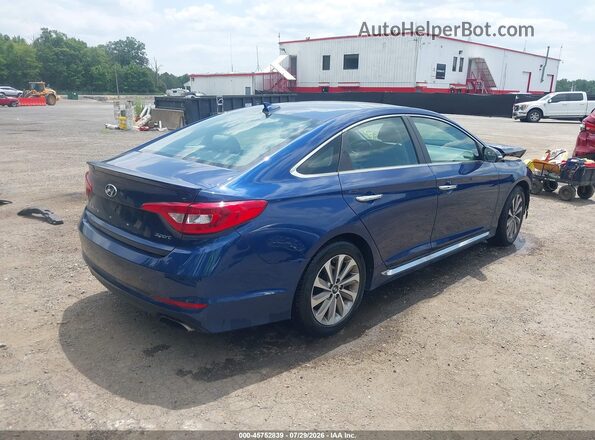 5NPE34AF6HH474668 2017 HYUNDAI SONATA Blue Задня права чверть