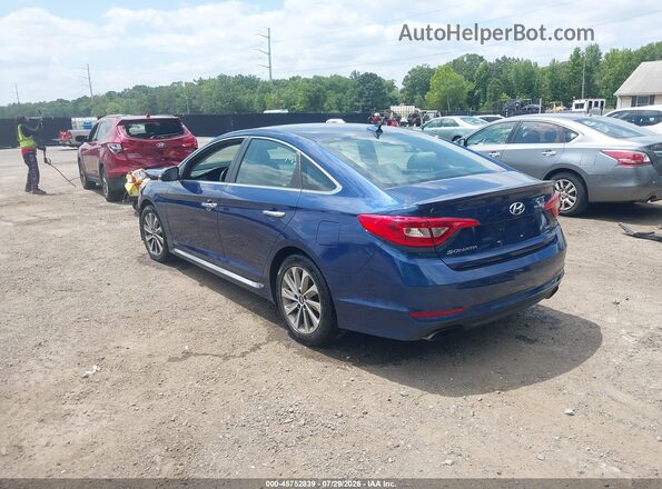 5NPE34AF6HH474668 2017 HYUNDAI SONATA Blue Задня ліва чверть