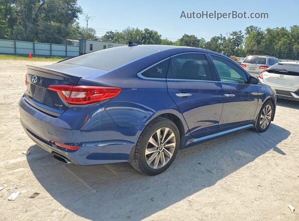5NPE34AF6HH485511 2017 HYUNDAI SONATA Blue Հետևի աջ