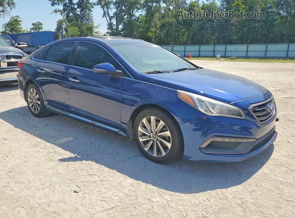 5NPE34AF6HH485511 2017 HYUNDAI SONATA Blue Առջևի աջ