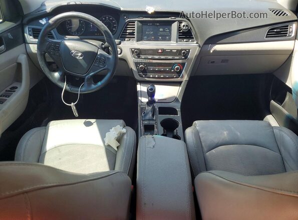 5NPE34AF6HH485511 2017 HYUNDAI SONATA Blue Առջևի վահանակի տեսք