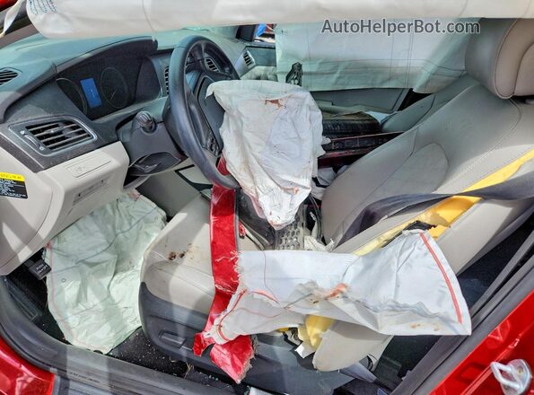 5NPE34AF6HH487792 2017 HYUNDAI SONATA Red Front interior view