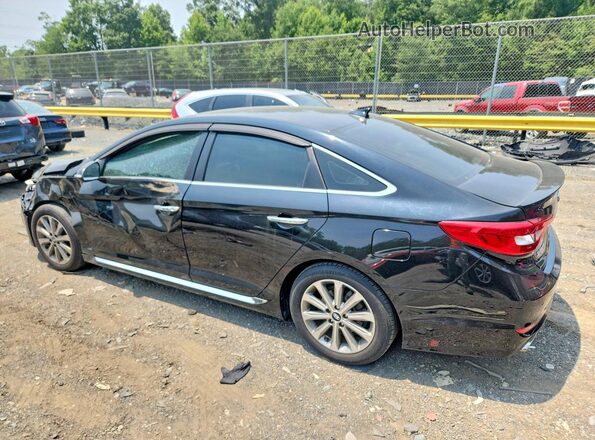 5NPE34AF6HH505840 2017 HYUNDAI SONATA Черный Задняя левая четверть