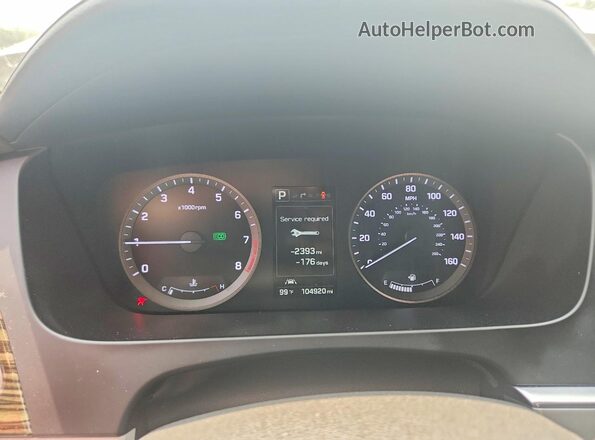 5NPE34AF6HH505840 2017 HYUNDAI SONATA Черный Вид щитка приборов