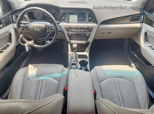 5NPE34AF6HH505840 2017 HYUNDAI SONATA Черный Вид панели приборов