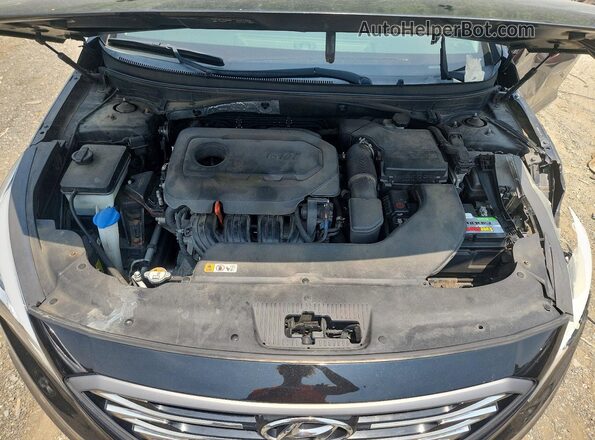5NPE34AF6HH505840 2017 HYUNDAI SONATA Черный Вид задней части салона