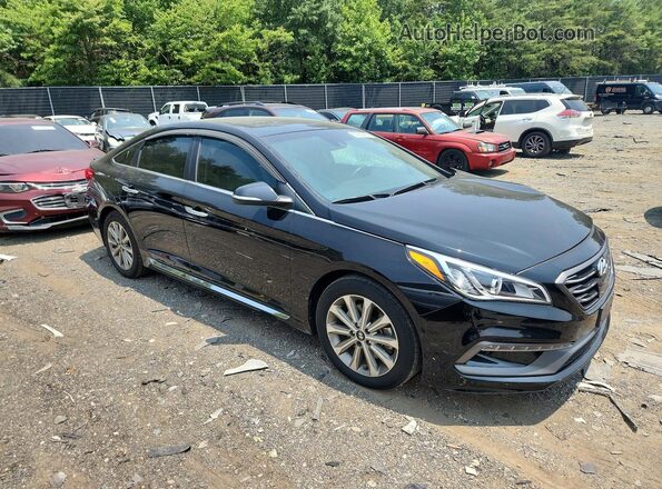 5NPE34AF6HH505840 2017 HYUNDAI SONATA Черный Передняя правая четверть