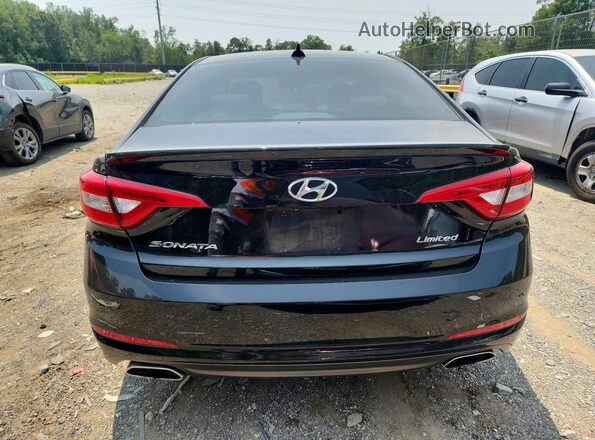 5NPE34AF6HH505840 2017 HYUNDAI SONATA Черный Вид сзади