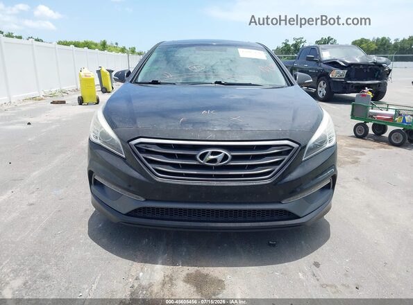 5NPE34AF6HH508785 2017 HYUNDAI SONATA Black Widok zestawu wskaźników