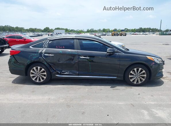 5NPE34AF6HH508785 2017 HYUNDAI SONATA Black Widok wnętrza z tyłu