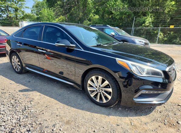 5NPE34AF6HH539051 2017 HYUNDAI SONATA Угольный Передняя правая четверть