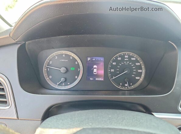 5NPE34AF6HH539051 2017 HYUNDAI SONATA Угольный Вид щитка приборов