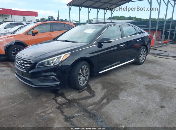 5NPE34AF6HH540040 2017 HYUNDAI SONATA Black Przód lewy