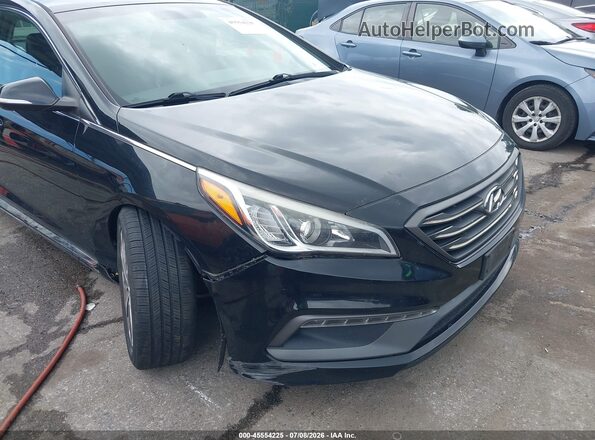 5NPE34AF6HH540040 2017 HYUNDAI SONATA Black Widok z przodu