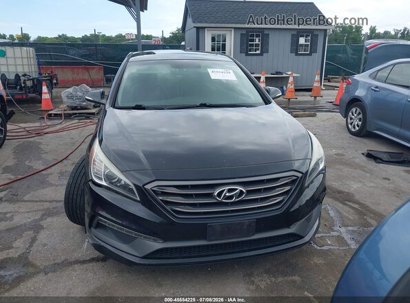 5NPE34AF6HH540040 2017 HYUNDAI SONATA Black Widok zestawu wskaźników
