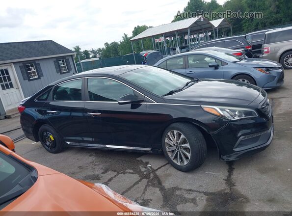 5NPE34AF6HH540040 2017 HYUNDAI SONATA Black Widok wnętrza z tyłu