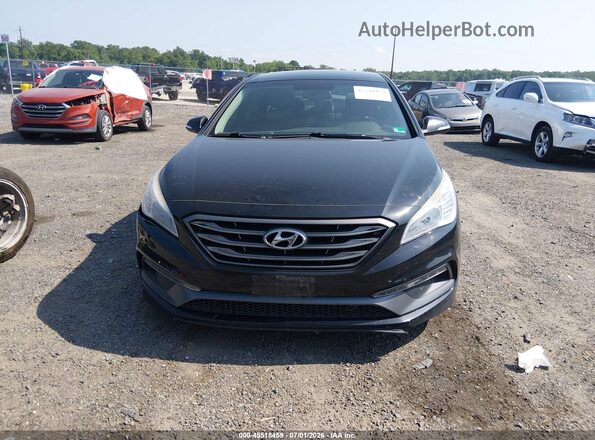 5NPE34AF6HH552852 2017 HYUNDAI SONATA Black Widok zestawu wskaźników