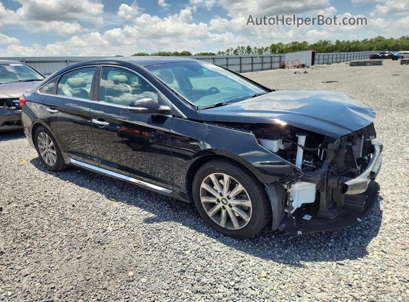 5NPE34AF6HH586452 2017 HYUNDAI SONATA Black Front right
