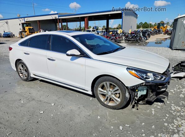 5NPE34AF6JH625823 2018 HYUNDAI SONATA Белый Передняя правая четверть