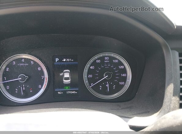 5NPE34AF6JH630715 2018 HYUNDAI SONATA Синий Вид задних сидений
