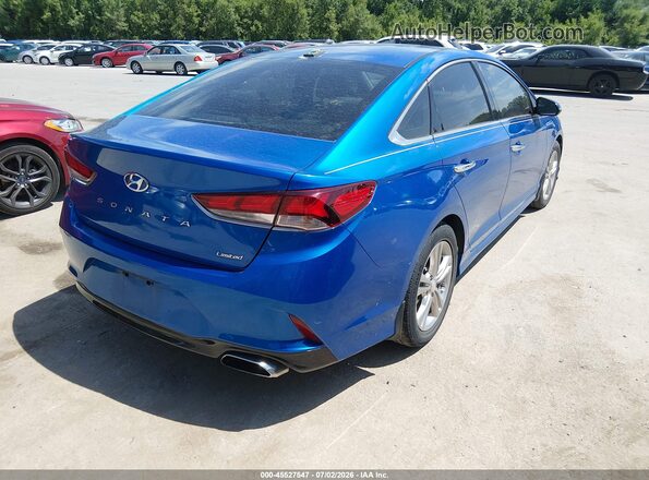 5NPE34AF6JH630715 2018 HYUNDAI SONATA Синий Задняя правая четверть