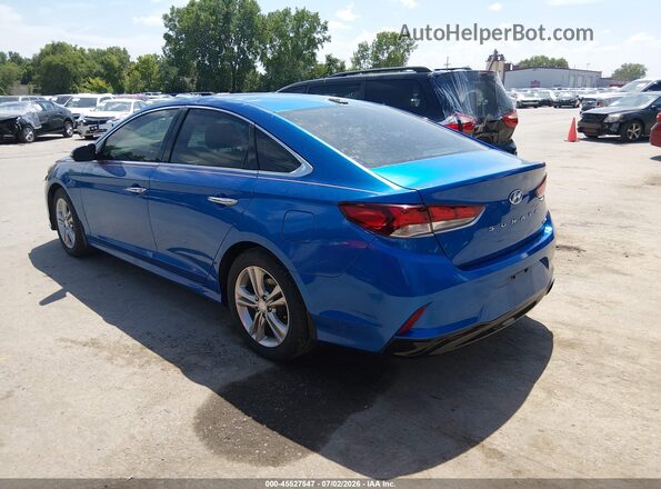 5NPE34AF6JH630715 2018 HYUNDAI SONATA Синий Задняя левая четверть