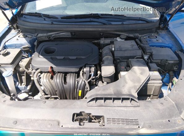 5NPE34AF6JH630715 2018 HYUNDAI SONATA Синий Вид сзади