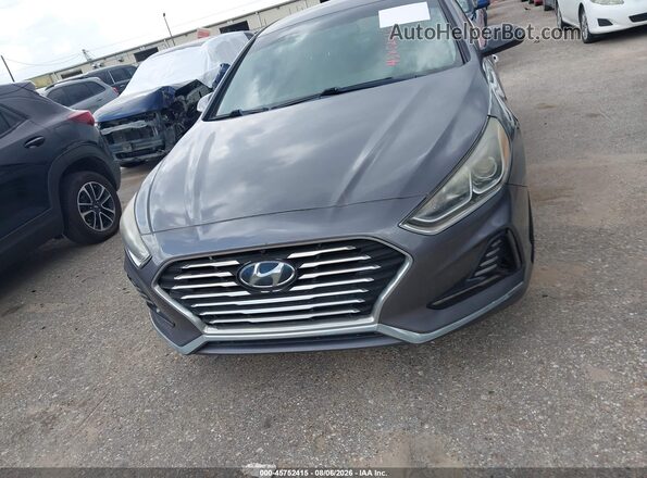 5NPE34AF6JH638541 2018 HYUNDAI SONATA Gray წინა პანელის ხედი