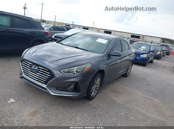 5NPE34AF6JH638541 2018 HYUNDAI SONATA Gray წინა მარცხენა ხედი სამი მეოთხედიდან